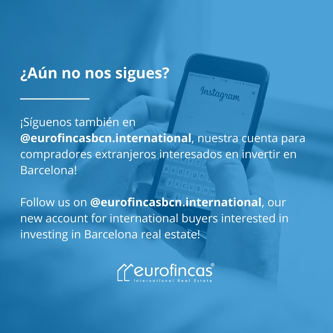 🌍 New Instagram account for international partners and buyers! 🌍
Follow us 👇instagram.com/eurofincasbcn.…
.
#eurofincas #eurofincasinternational #realestate #barcelonarealestate #property #propertyinvestment #collaboration #realtor