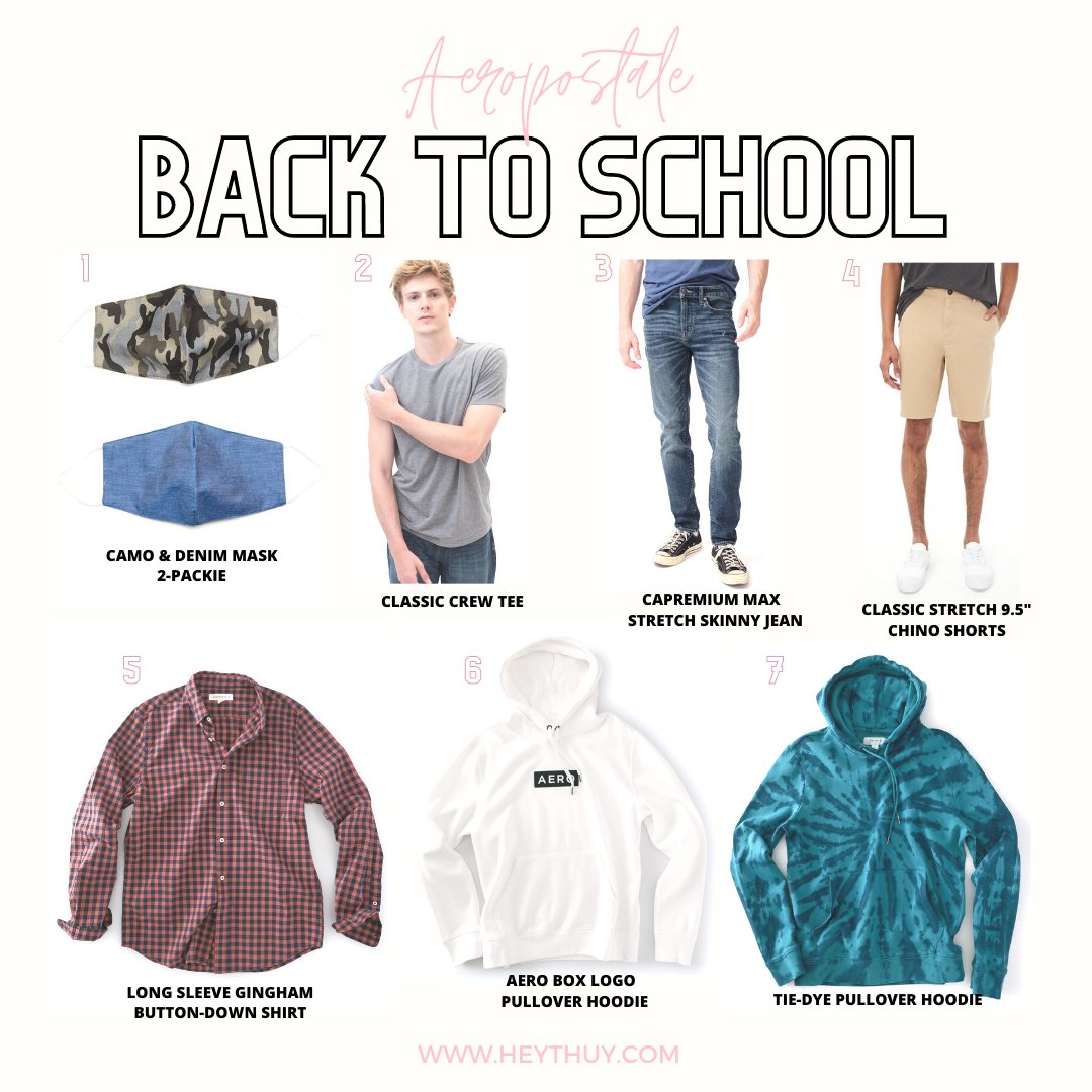 heythuydotcom's tweet image. Today on the blog, I am sharing some @Aeropostale  Must Have Back to School picks for your teenager boy plus everything is 50-70% off on their site! #BTSwithAero #ad 
heythuy.com