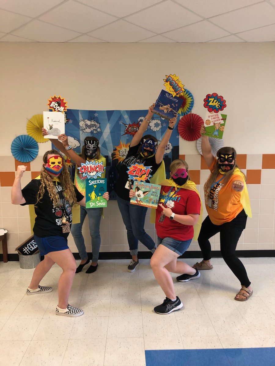 MrsDolkos's tweet photo. First Grade teachers are ready to tackle the school year!! 💥 @GoshenCreek #teamgoshen https://t.co/8ekynGkM7b