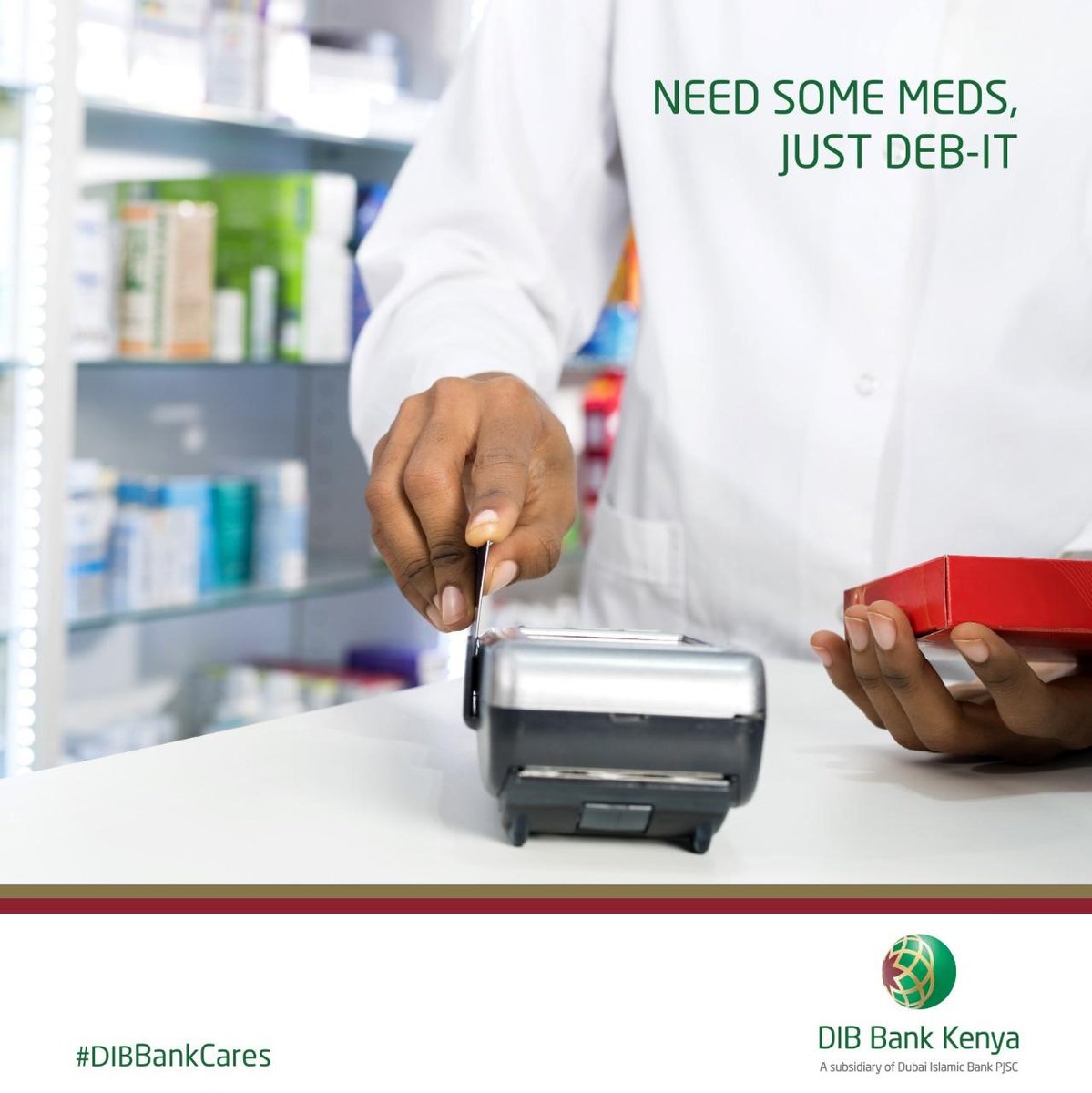 DIBBank_Ke's tweet image. Looking for some health supplements? 
No stress there just visit your pharmacy, pick them and just Deb-it with the DIB Visa Debit Card.

#StaySafe 
#SwipeIt 
#DIBBankCares