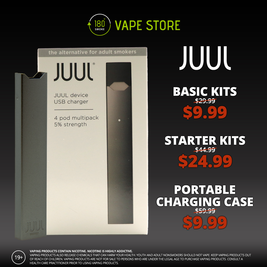 💎JUUL kits and cases are on sale, visit a 180 Smoke near you to stock up while supplies last.💎