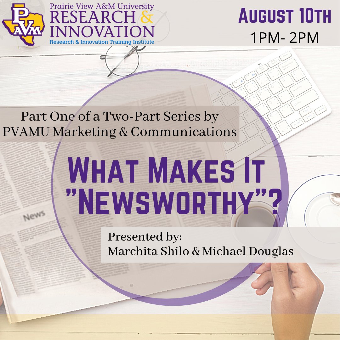 PVAMUresearch's tweet photo. We’re in the Zoom Room now! Come in and learn tips on how to make your newsworthy research reach a broader audience!! Join us now. Contact us at research@pvamu.edu if you are interested in participating.
#PVAMU #PVRITI #PVAMUResearch #Innovation #Research #Training https://t.co/F1IDcLdVMu