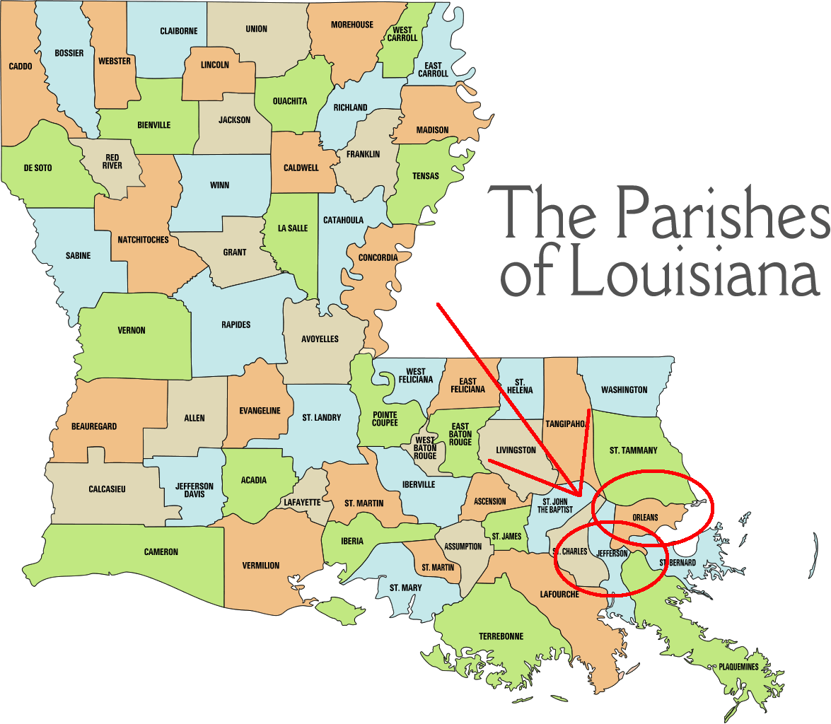 This is actually a fairly well designed control/test group, given the fact that Orleans/Jefferson Parish are neighbors in the same state.There are some differences as well, namely the demographics and political leanings. Jefferson Parish also has a 10% larger population.