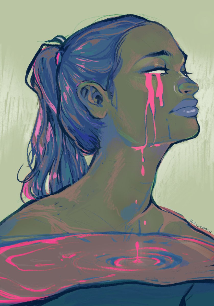 ws_illustration's tweet photo. A reminder that your feelings are valid, don’t bottle them up. #selflove #mentalhealth #latinxart #procreate #tears https://t.co/O3r4p9Lgxz