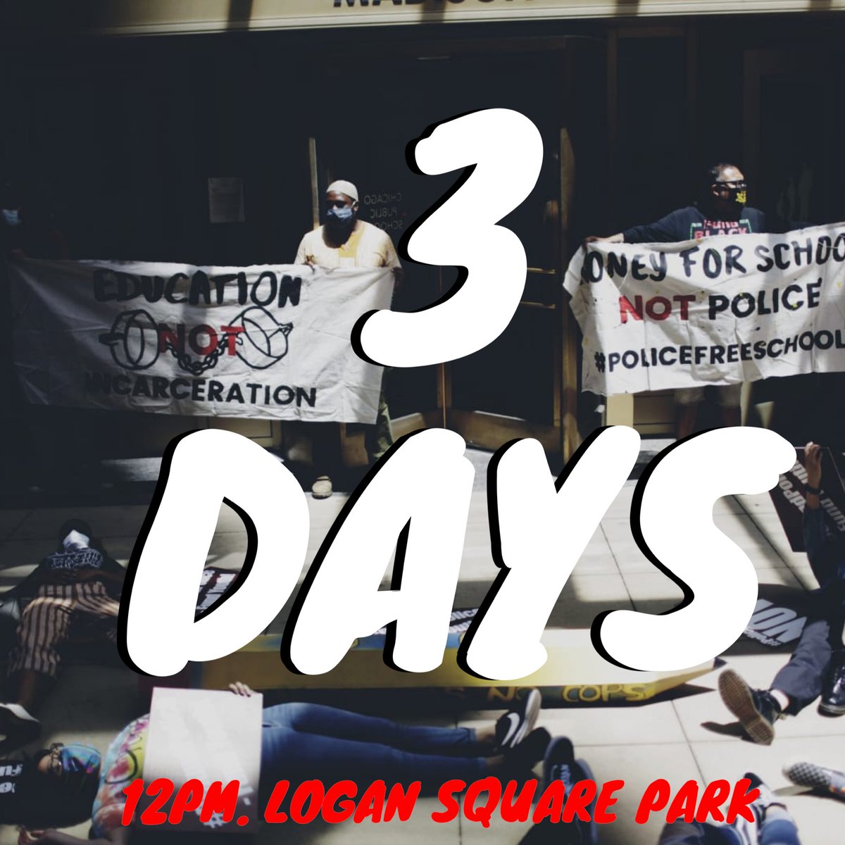 We gonna fight all day and night until we get it right. Cops don’t belong in schools AT ALL. Any police presence is a danger to Black students. When we say #CopsOutCPS, we mean all cops out of every single CPS school. We come to learn.

12pm. August 13. Logan Square Park.