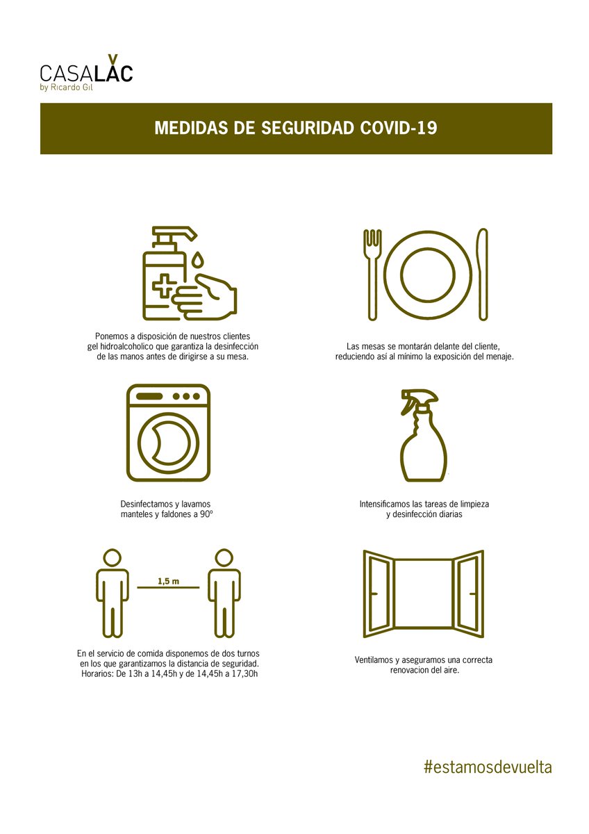 En Casa Lac cuidamos de tu salud implantando todos los protocolos y recomendaciones que marca el Ministerio de Sanidad.

Nos hemos formado. Cuidamos de ti.

Seguimos creando experiencias.

#protocolosdeseguridad #cocinasaludable #protegetusistemainmunologico