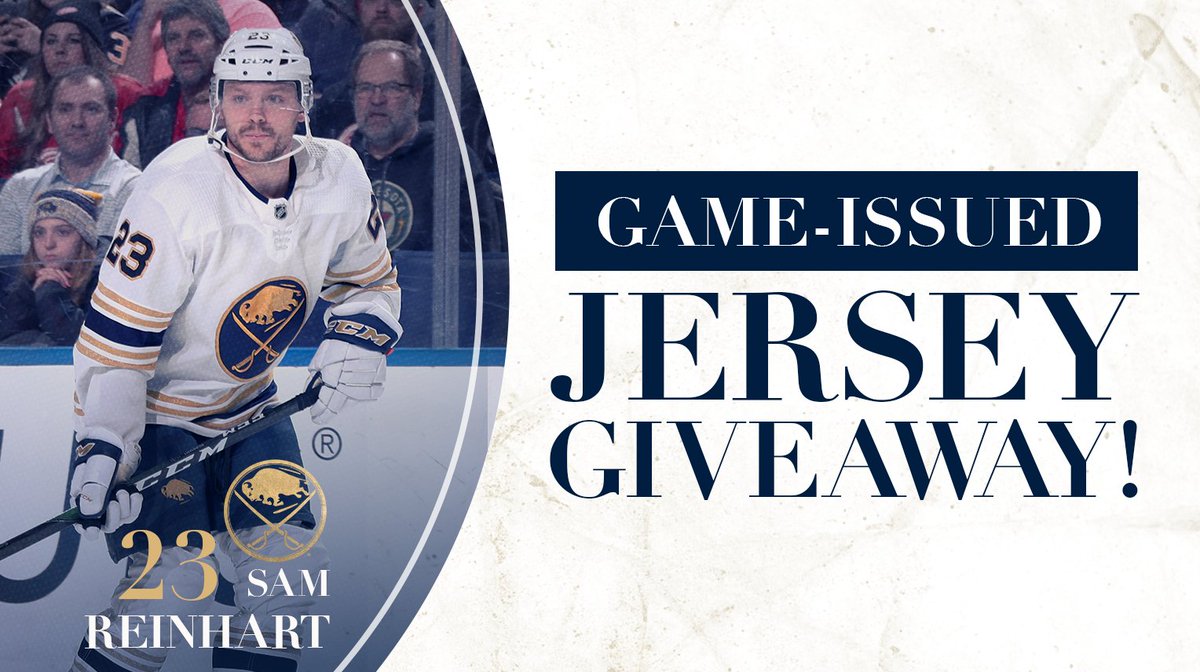 Next up: Sam’s jersey! 

Follow us and retweet this tweet for your chance to win.

Rules: bufsabres.co/RULES