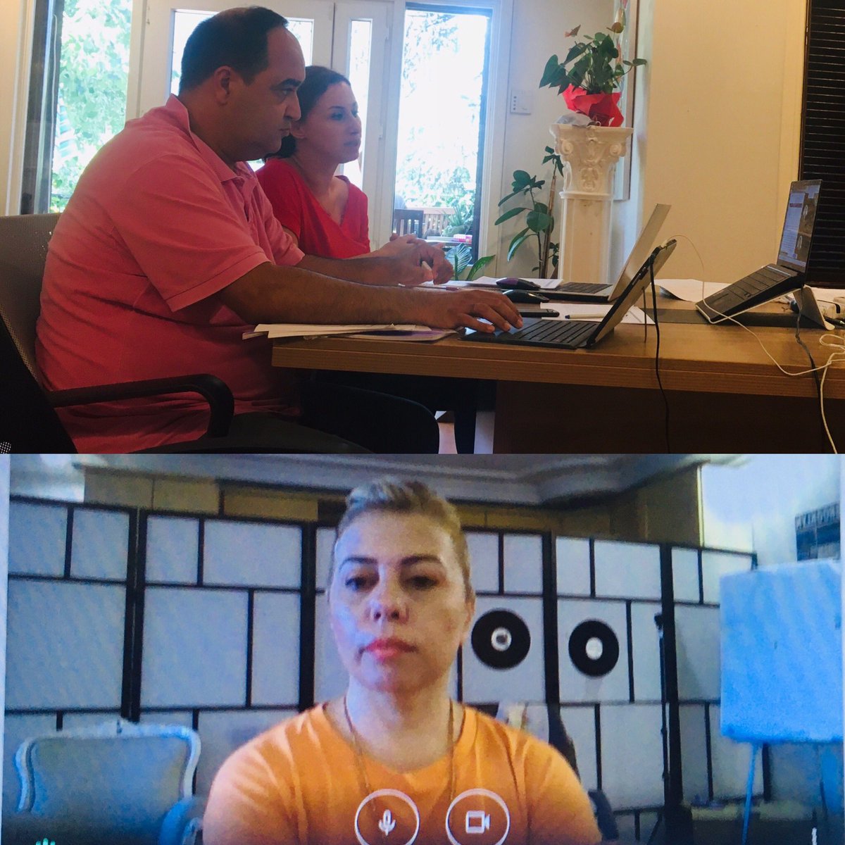 hr_insani's tweet image. Şu sıra nerdeyse her gün manzara bu 😄 ( yanıltmasın, hepimiz aynı yerde ofisteyiz, ekran içindekiler nerde bilinmez :) #feedbacksession #onlinemeeting #flykiss