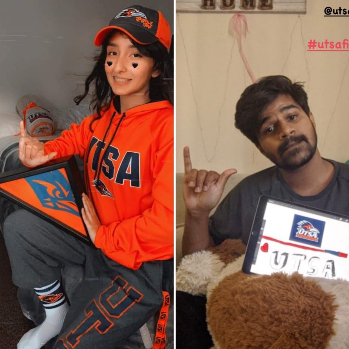 UTSAGradSchool's tweet photo. Congratulations to Jenna Ericsson and Varun Risbud for being our First Friday Winners! We love to see your UTSA Spirit 🤙 The Fall semester is right around the corner! Who's ready? #utsafirstfriday #UTSA https://t.co/fRFufSCWlJ