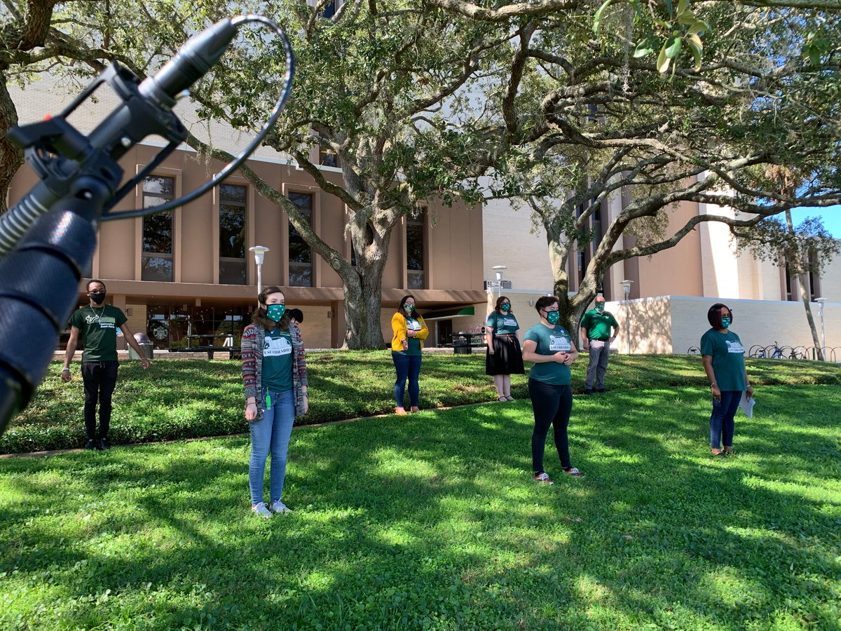 usflibraries's tweet photo. Today we shot our reopening video with @TBLC, detailing our new seat reservation system and what to expect when coming back to #ClubLIB 🤘 Be on the lookout for more information on reopening soon! #WeAreHereToHelp #OneUSF https://t.co/NwkX9YhsfR