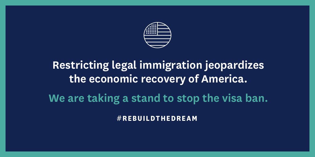 We firmly believe in the moral and economic value of open and inclusive immigration policies. Today, we're proud to join @FWDus and more than 50 other leading organizations in filing an amicus brief to protect legal immigration avenues: bit.ly/2CdAaWo