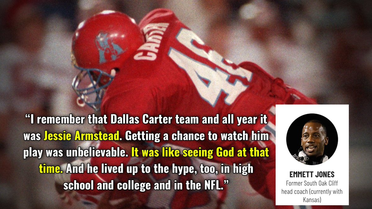 "It was like seeing God at that time" is one heck of a quote about Carter's <a href="/jessiewarmstead/">Jessie Armstead</a>. 😱

More from "The best I ever saw" series: buff.ly/2CZaXiN👈

#txhsfb