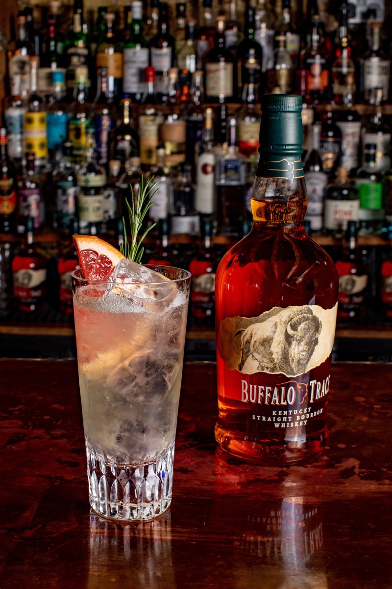 One ice cold Buffalo Brewski coming up. 

Buffalo Trace (50ml)
Lemon juice (10ml)
Triple citrus IPA syrup
 (25ml)
Sekforde
Whiskey Mixer
(60ml)
Grapefruit slice
Rosemary sprig