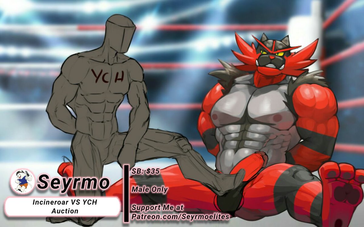 YCH # 2 Wrestling Incineroar 2 Slots available SB: $35 No auto buys Auction ends on Friday 14th at 1pm est.