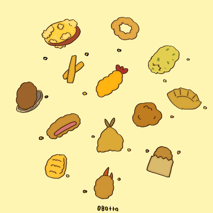 揚げ物のtwitterイラスト検索結果 古い順