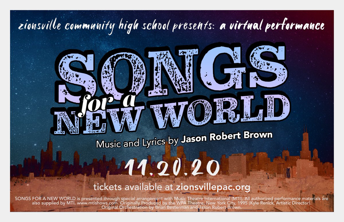 “It’s about one moment.” 🌎 Welcome to a new world – this year’s show is SONGS FOR A NEW WORLD, premiering virtually November 20, 2020! #ZCHSMusical2020