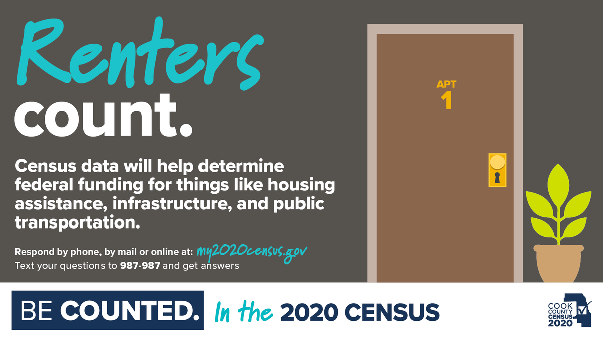 cookcountygov's tweet image. Your census response affects resources for your community, including housing resources. 

Help bring much-needed resources to your community for the next 10 years. 

Fill out the census at my2020census.gov 

#CookCountyCensus
#ILCountMeIn