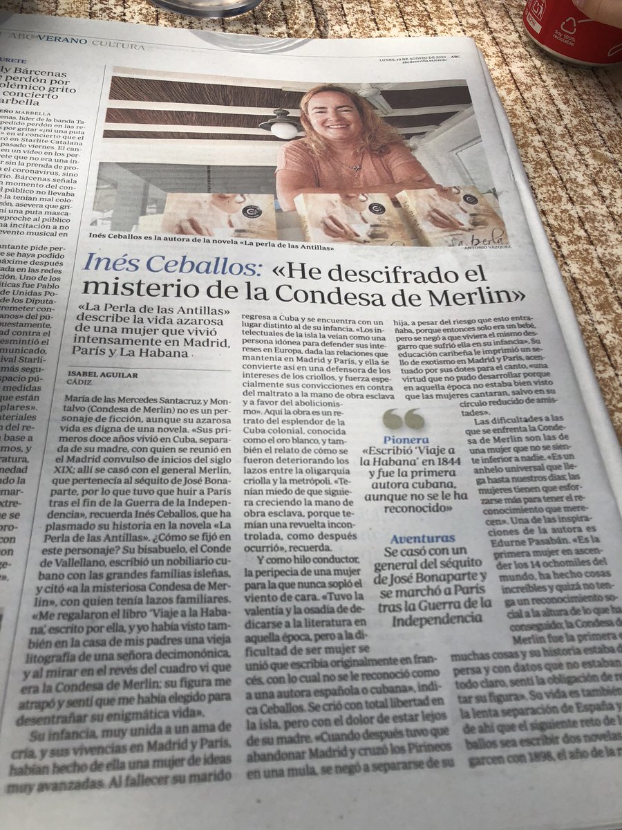 Gracias <a href="/Isabl_AC/">Isabel Aguilar</a> y <a href="/abc_cultura/">ABC Cultura</a> por vuestro interés en #Laperladelasantillas de <a href="/caligramaeditor/">Caligrama</a>