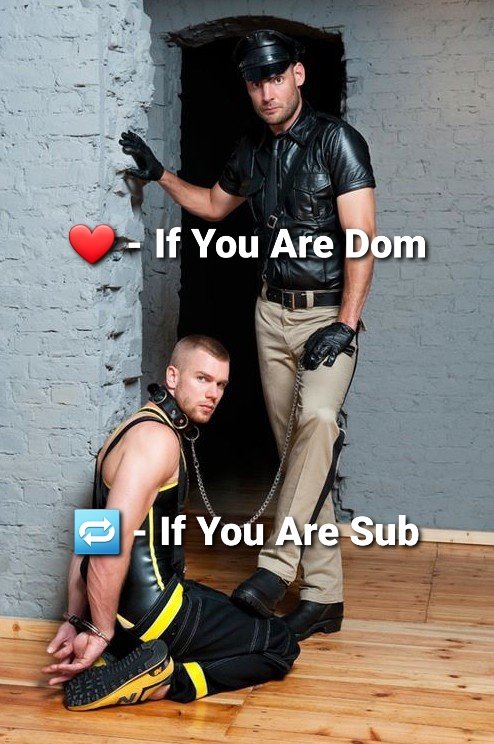 If u are Domm ❤
If u are Subbb 🔁

Reserve @master888slave 
Forum @MSAforum