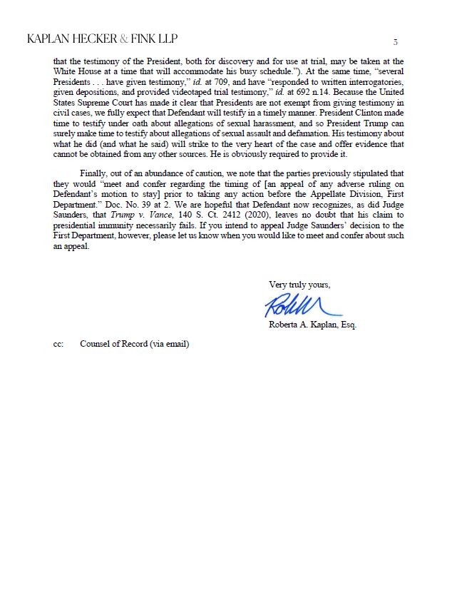 DEADLINE TRUMP! @realdonaldTrump now has deadlines to provide a DNA sample & to sit for a deposition in my case.Latest letter from the mighty  @kaplanrobbie,  @JoshuaMatz8 & Matthew Craig to Trump's lawyers. https://documentcloud.adobe.com/link/track?uri=urn:aaid:scds:US:de38c67b-98c9-4d9d-aaed-06644145f89e#pageNum=1
