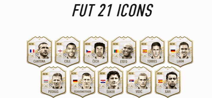 noticias_21's tweet photo. Estos serán los nuevos iconos de Fifa 21.
¿Que os parecen? https://t.co/Vwg259xVc9
