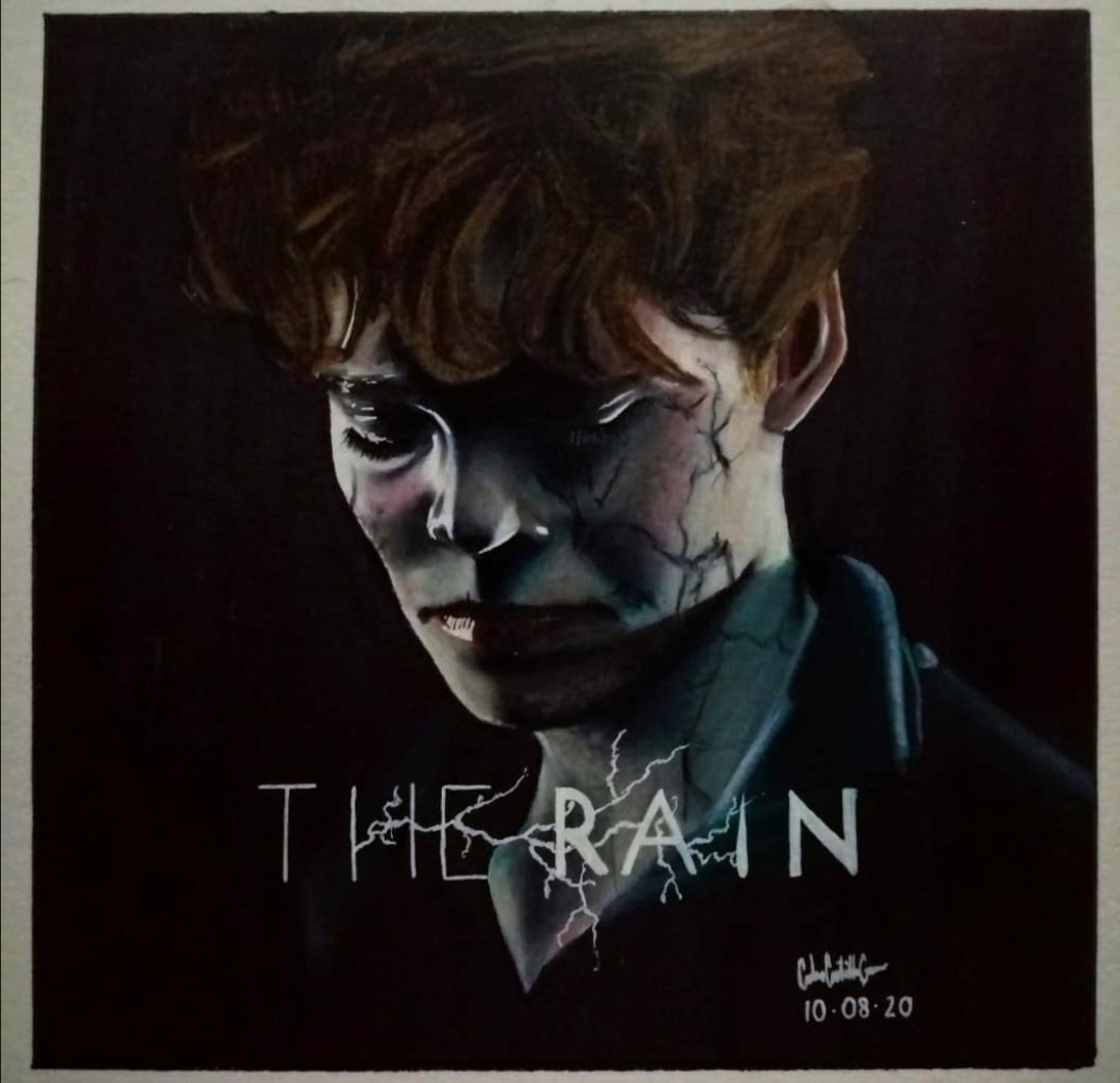 Carlos21035's tweet photo. THE RAIN @TheRainNetflix #TheRain #rasmusandersen #simoneandersen #LucasLynggaard #AlbaAugust #Netflix #TVSeries #portrait #drawing #art https://t.co/CKJUgL5x0R