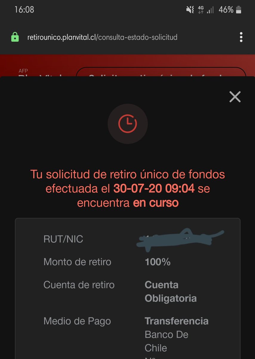 K4T1x's tweet photo. @HpYuri @planvitalafp @Superpensiones Revisé en la mañana y me salí "En revisión por la administradora" volví a revisar y me sale "En curso" 🥺😿 ¿Alguien más? https://t.co/afFlmqMrWK