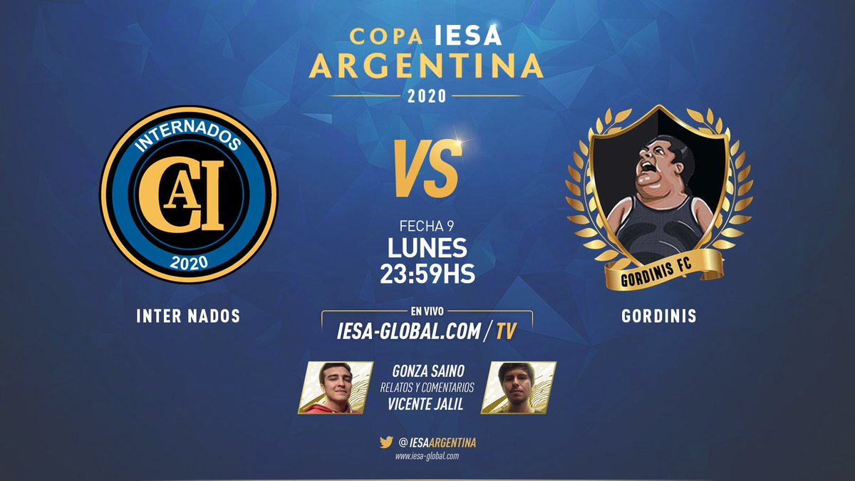 IESAFIFAar's tweet photo. 🖥 #IESATV #PS4

Por la fecha 9 de la #CopaIESAArgentina, @CAInternadosOk (16pts) y @GordinisFC (15pts) nos traen un partidazo cerrando la fase de grupos.

🕒 23:59hs
🎙 Relatos de @Gonsabato y comentarios de @vicentejalil_

👉 https://t.co/zb8nZMZjWh https://t.co/D7GFr6HyDN