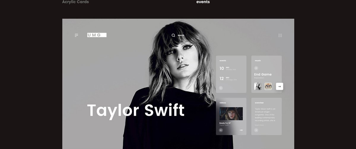 abduzeedo's tweet image. UI/UX concept by Alexsander Barhøn of the current Universal Music Group site abduzeedo.com/universal-musi…