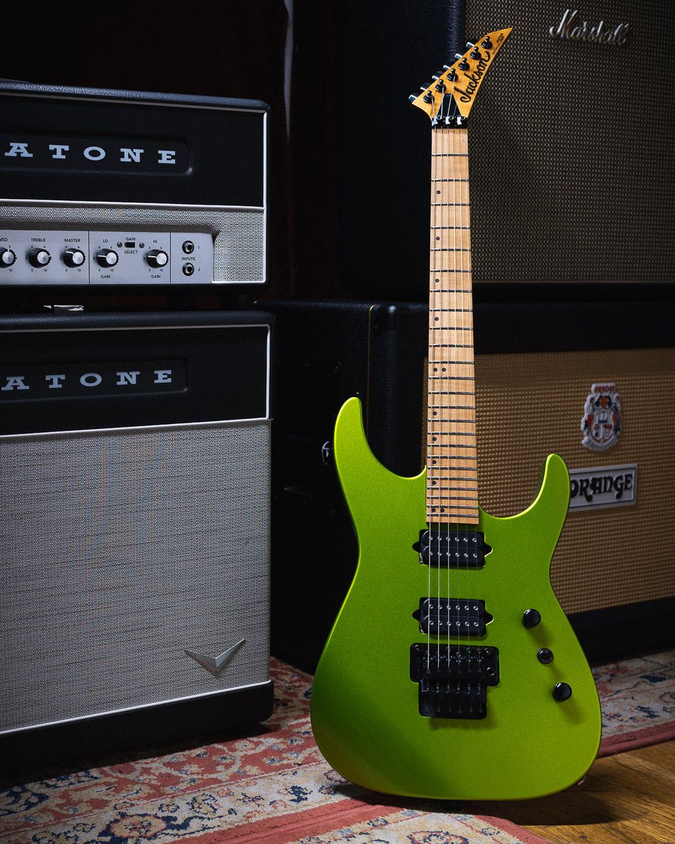 ChicagoMusicEx's tweet photo. When we asked to do up some Dinkies, the @JacksonGuitars Custom Shop gave us the green light, so we took them at their word. Literally. https://t.co/C759c3K6FR
#chicagomusicexchange #jackson #customshop #CMEspec #dinky #2h #fr #limegreenmetallic #roastedneck #gearwire #gearybusey https://t.co/FqhccZhKJC