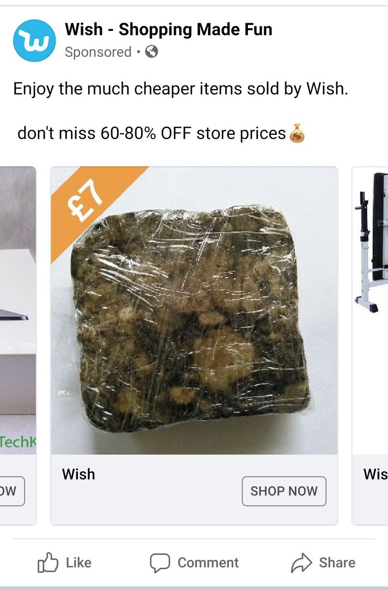 eddiemaughan's tweet photo. I've seen some weird shite on Wish adverts. A mouldy old sandwich for £7 is definitely up there. https://t.co/H3QEOVSENm