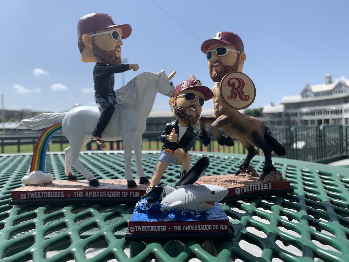 RidersBaseball's tweet photo. 🚨 𝘾𝙤𝙣𝙩𝙚𝙨𝙩 𝙏𝙞𝙢𝙚 🚨

We're giving away a set of three @tweetgrubes bobbleheads to one lucky winner!

How to enter:
1️⃣ Follow us
2️⃣ Retweet this post

For an extra entry, tag a friend in the comments below.  

Contest ends Sunday (8/16). Winner will be announced Monday. https://t.co/zOBJ2wt0Hj