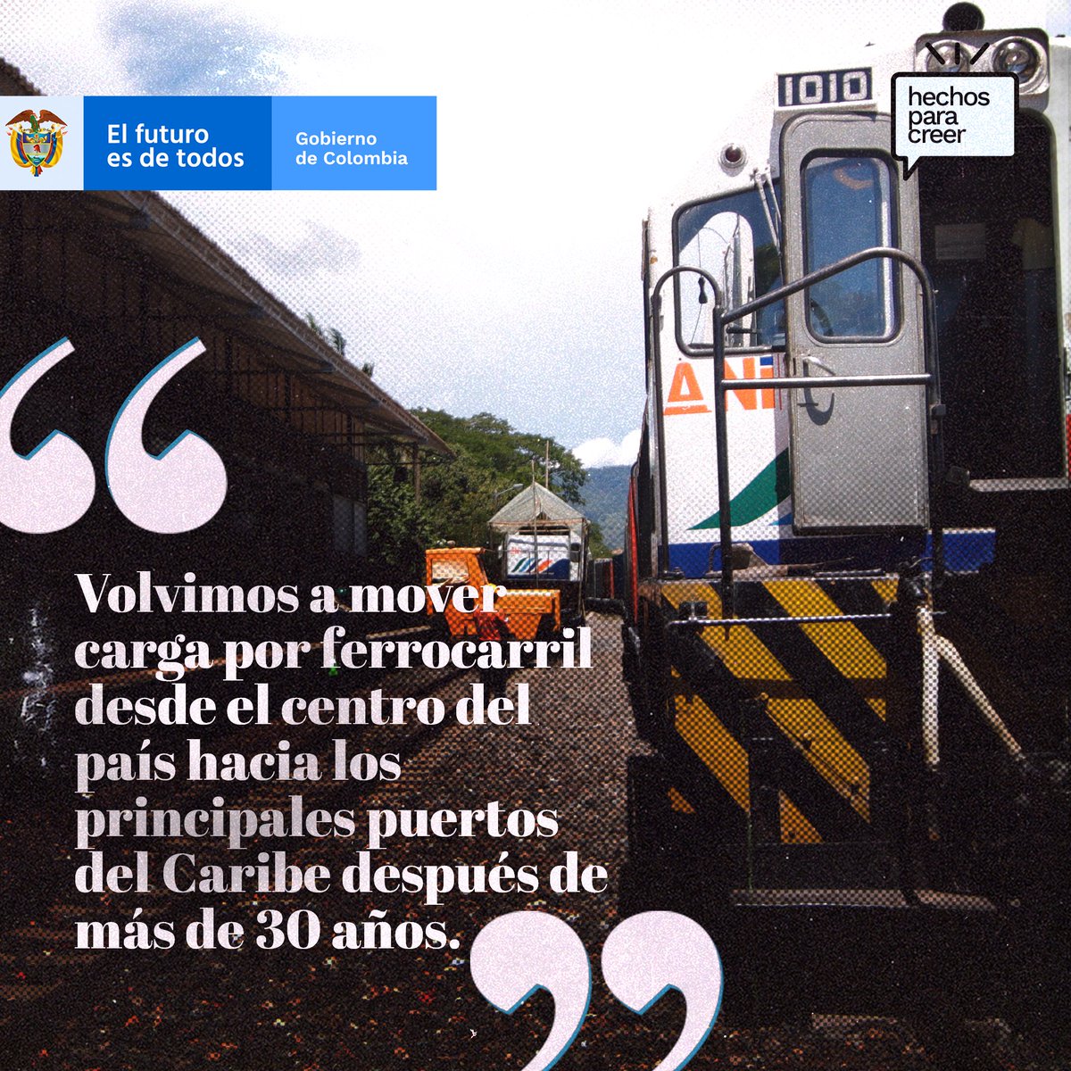 Cormagdalena's tweet photo. #HechosConEmprendimiento En los últimos dos años se consolidó la operación comercial en el corredor férreo La Dorada-Chiriguaná, que se conecta por vía férrea con Santa Marta y en intercambio de modo por el #ríoMagdalena con C/gena y
B/quilla. ¡El multimodalismo es una realidad! https://t.co/7KdOytriDL