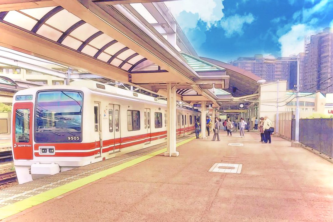 so_aviation's tweet photo. 一時期流行ったアプリで加工した写真
#Everfilter
#相鉄 https://t.co/hDv08ryA9e