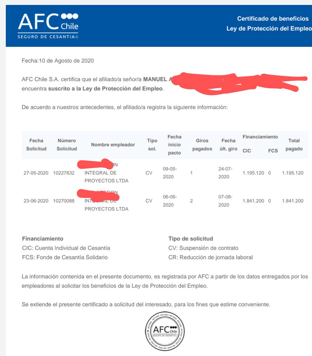 Manuel18289537's tweet photo. @SII_Chile @SII_Chile por problemas administrativos se informaron 2 pagos en el mes de julio no me dan solución en ninguna entidad, califico con creces al bono y préstamo pero no puedo acceder por el error. Quien me ayuda??? #BonoDe500mil https://t.co/V2mRpaqtBc
