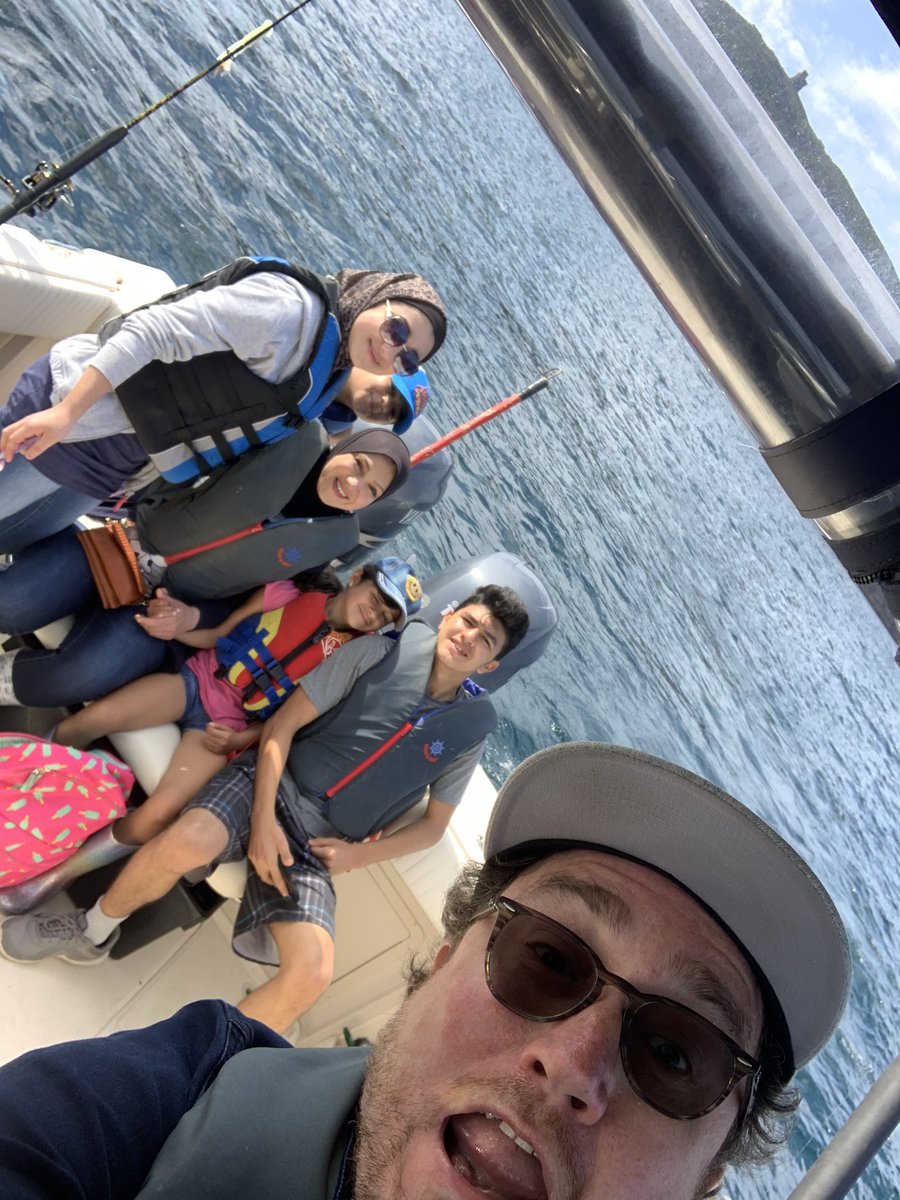 MuhammadLila's tweet photo. Earlier this year, Canadians from all walks of life came together to help Yaman, an 8-year old Syrian refugee, fulfill his dream of playing hockey in Newfoundland.

At the time, a Canadian celebrity (@MarkCritch) offered to take them cod fishing.

Today, he lived up to his word. https://t.co/KEdgHfDclL