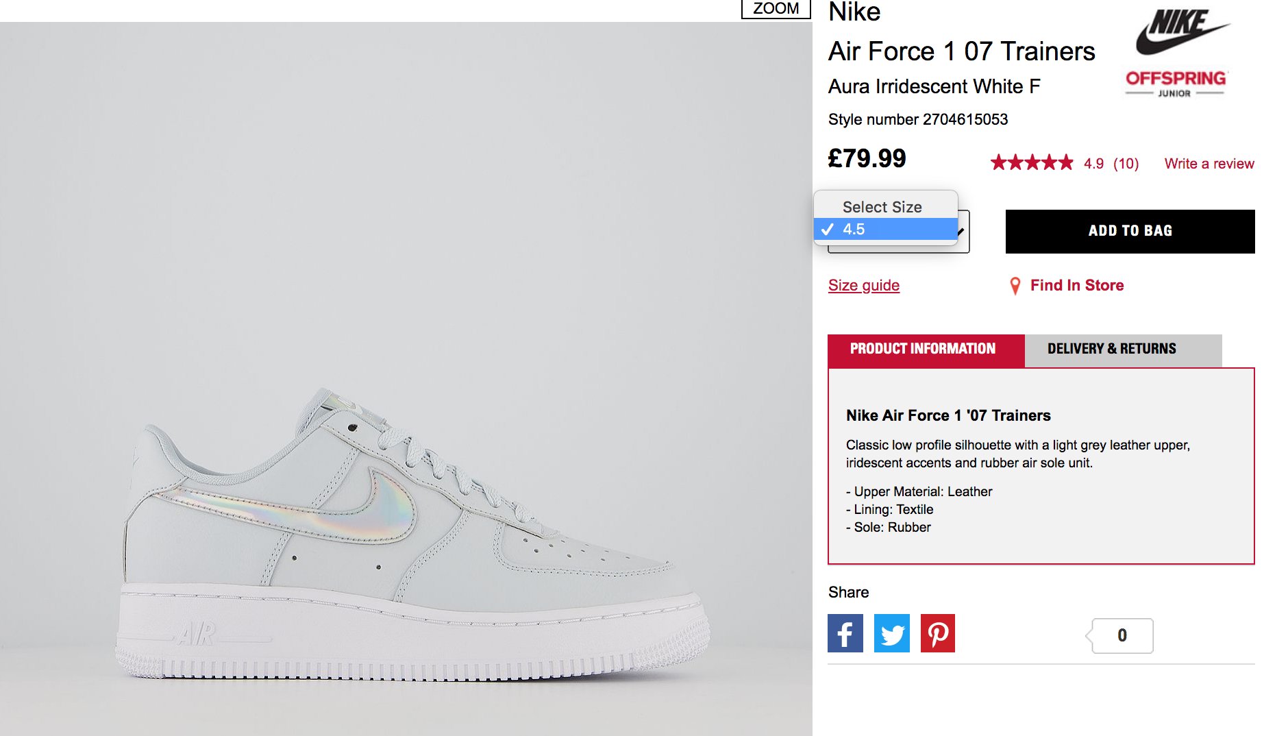 air force 1 07 aura irridescent white f