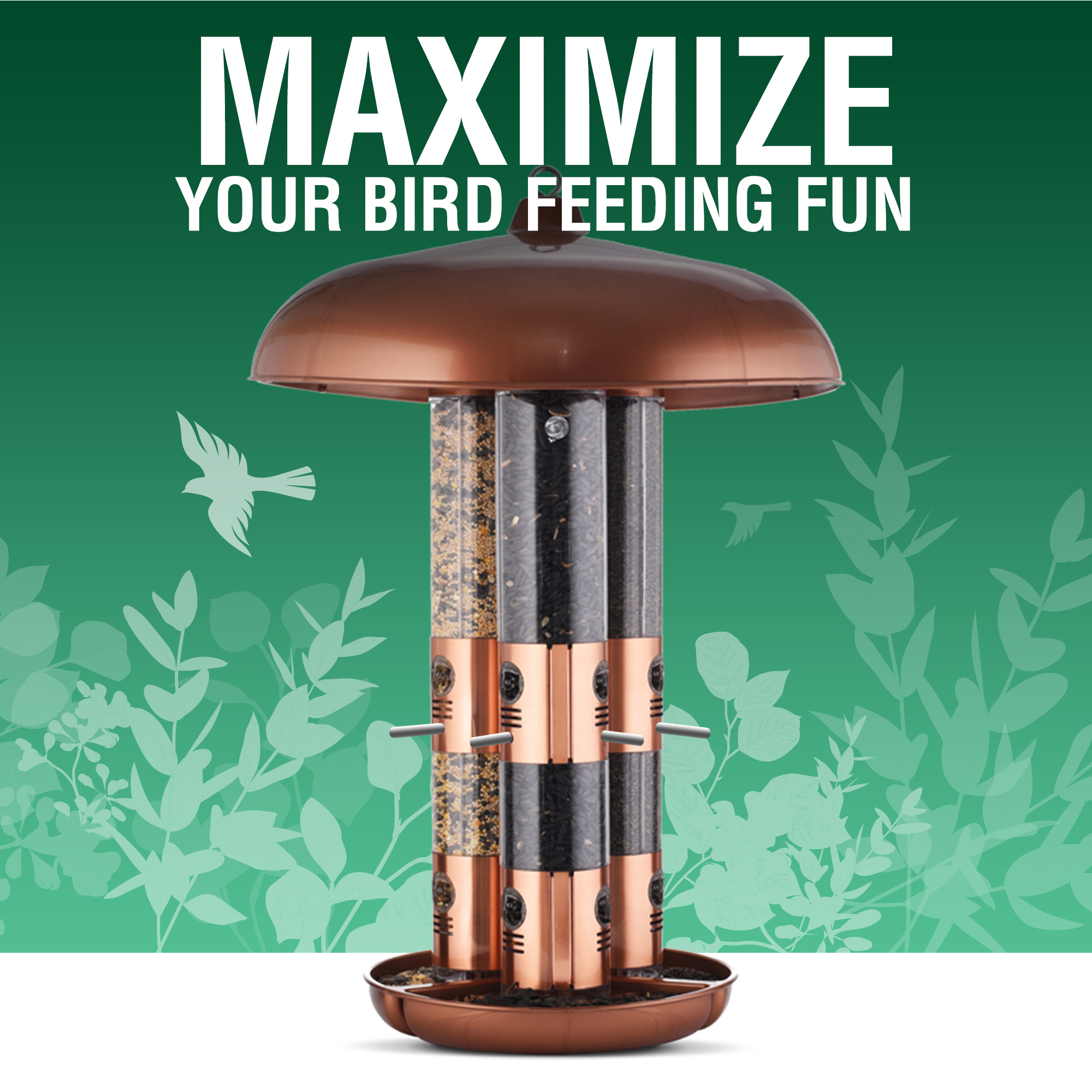 Perky pet triple tube bird feeder top