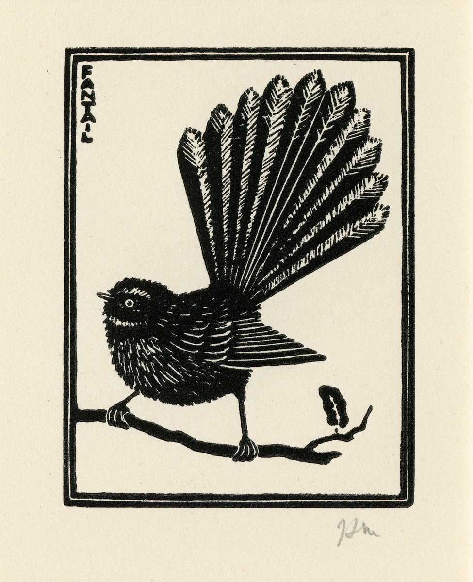 From our collection-
John Moore was an Artist and printmaker of natural history subjects, he spent much of his professional career in Havelock North. 

Fantail, John L. Moore (b.1896, d.1965), 20th Century, collection of Hawke's Bay Museums Trust, Ruawharo Tā-ū-rangi, 2009/153/3