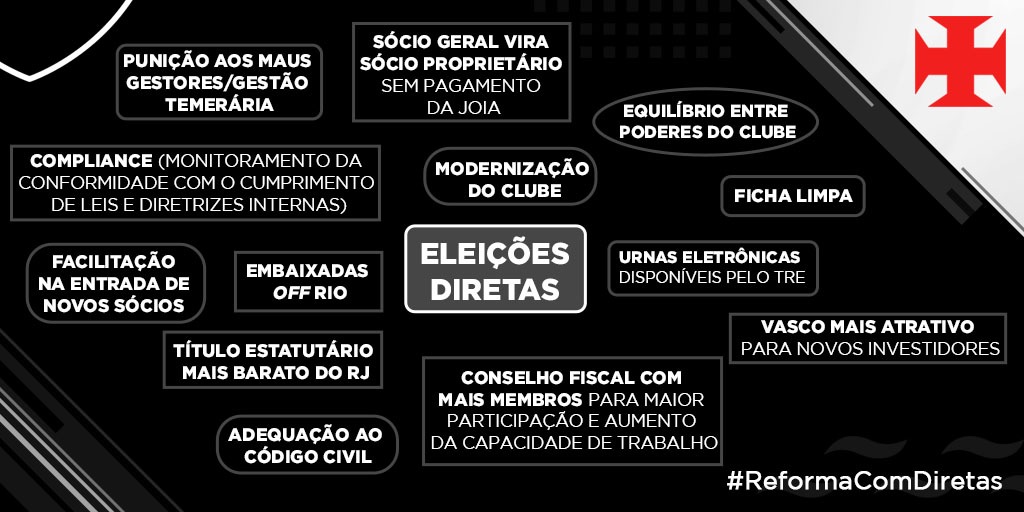 #ReformaComDiretas #Vasco #VascoDaGama
