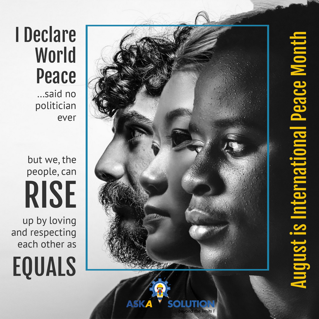ASKaSolution's tweet photo. ***AUGUST IS INTERNATIONAL PEACE MONTH***
#Peace #PeaceMonth #HappinessHappensMonth #peaceful #worldpeace  #happiness #August #KSA #SaudiArabia #Dammam #Khobar #Jubail #Riyadh #Jazan #Khafji #Saudia #InternationalPeach https://t.co/5IInTrYCtf