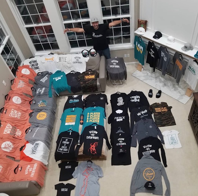 WirelessVision's tweet photo. WV National Swag Day is this weekend! 👏 Sales on all logos, including the newest ones! Who thinks they have more swag than Lawrence!? @LTrain_Dawood #WVSwagDay https://t.co/YvF57s5yzU