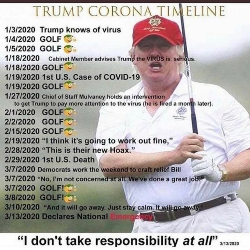 EileenmdhRita's tweet photo. @LindseyGrahamSC #BlameTrump
We could watch college football if national testing and contact tracing strategy started in March.
Trump was too busy golfing to address #COVID19
TRUMP IS A FAILURE!!
#TrumpIsANationalDisgrace #AmericasGreatestMistake
#SecretaryOfFailure
#KushnerGenocide https://t.co/VpRIjTFdSk