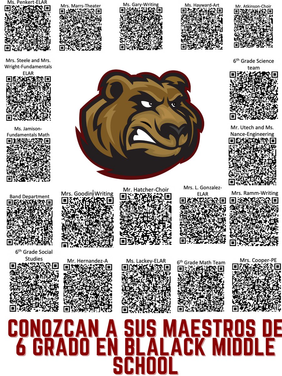 Blalack MS (@blalackms) on Twitter photo 6th Parent and Students, Scan the QR code and meet your 6th grade teachers!!! <a href="/CFBISD/">Carrollton-Farmers Branch ISD</a> @DrChapmanCFBISD <a href="/drdanawest/">Dr. Dana West</a> <a href="/BandBlalack/">Blalack Band</a> <a href="/CFBISD/">Carrollton-Farmers Branch ISD</a> #neverstopimproving #TogetherWeCan <a href="/BlalackTheatre/">Blalack Theatre</a> <a href="/BlalackPTA/">BlalackPTA</a> 6th Parent and Students, Scan the QR code and meet your 6th grade teachers!!! <a href="/CFBISD/">Carrollton-Farmers Branch ISD</a> @DrChapmanCFBISD <a href="/drdanawest/">Dr. Dana West</a> <a href="/BandBlalack/">Blalack Band</a> <a href="/CFBISD/">Carrollton-Farmers Branch ISD</a> #neverstopimproving #TogetherWeCan <a href="/BlalackTheatre/">Blalack Theatre</a> <a href="/BlalackPTA/">BlalackPTA</a>