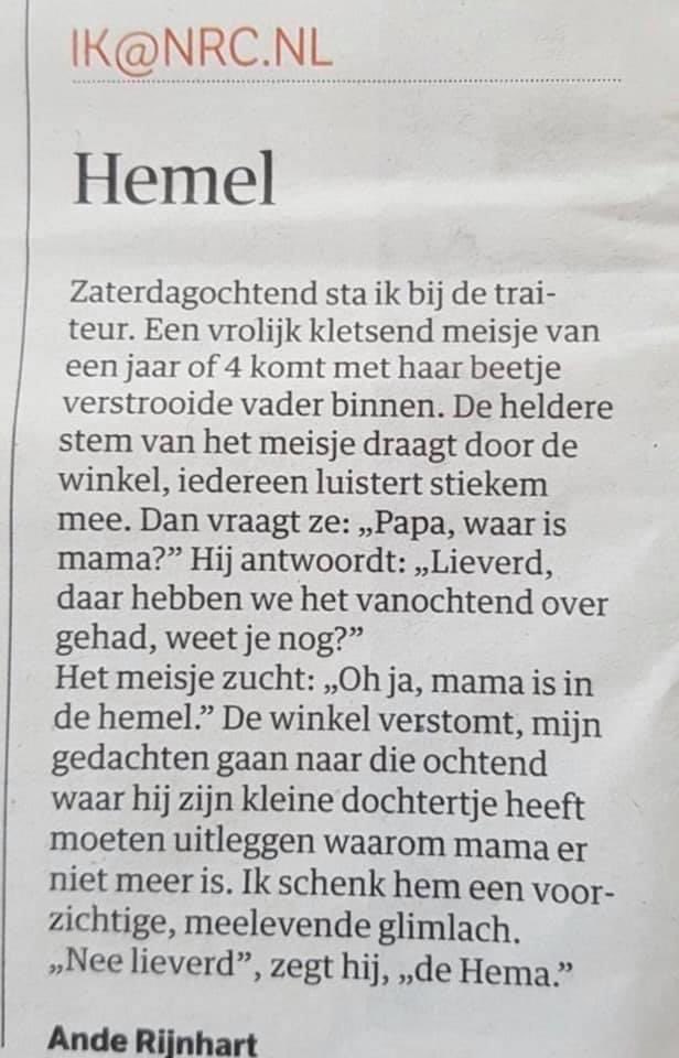 Zo’n ikje dat zo ineens weer langs komt.
