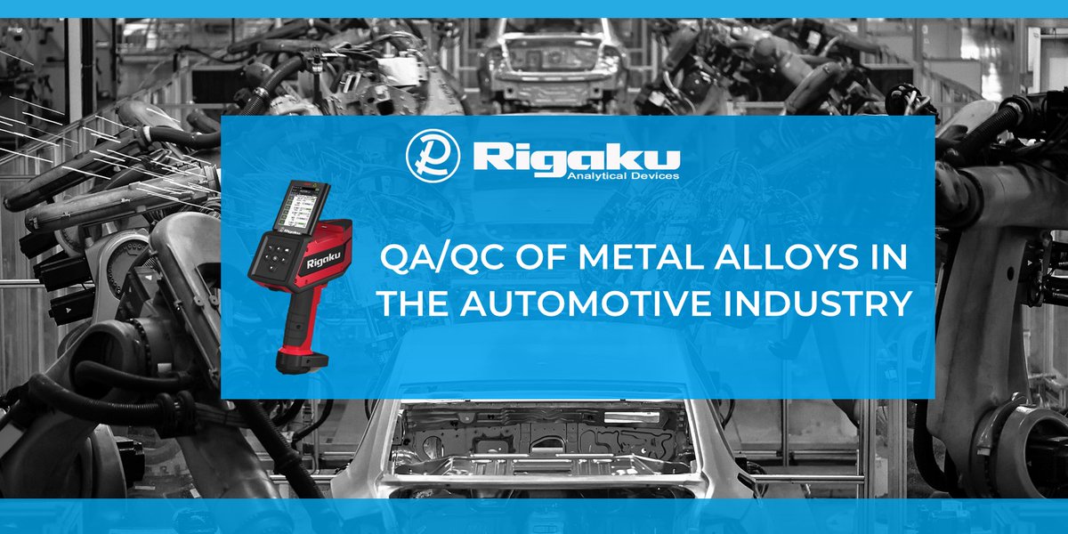 RigakuAnalytic's tweet image. What are some common alloys used in the #automotive industry that can be EASILY, QUICKLY, and SAFELY identified with the #Rigaku KT-100S #handheldLIBS?
rigaku.com/products/libs/…