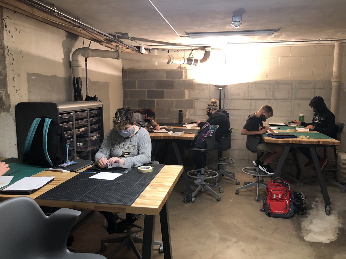 Back at it today with the beginnings of Tiny House design!  It felt great to be back in the makerspace and prototyping with a new crew... @PPHSIndyNorth