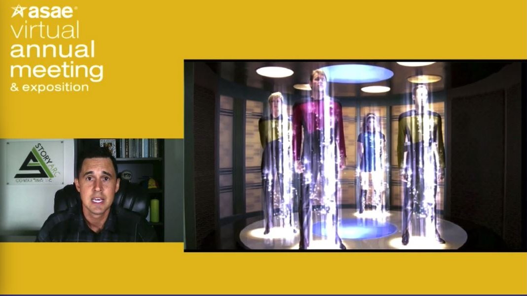 Carolyn_Hook's tweet photo. Beam me up. Innovation = new ways of thinking, how we empower other to think. It's not always about time travel.#asae20 @steve_lerch https://t.co/4pdABVHquY