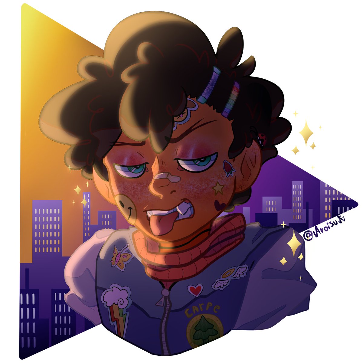 AroisuK's tweet photo. Yeah, I redrew this angry-glitter-babyboy

#CampCamp #roosterteeth #maxcc https://t.co/Eu76pXizGl