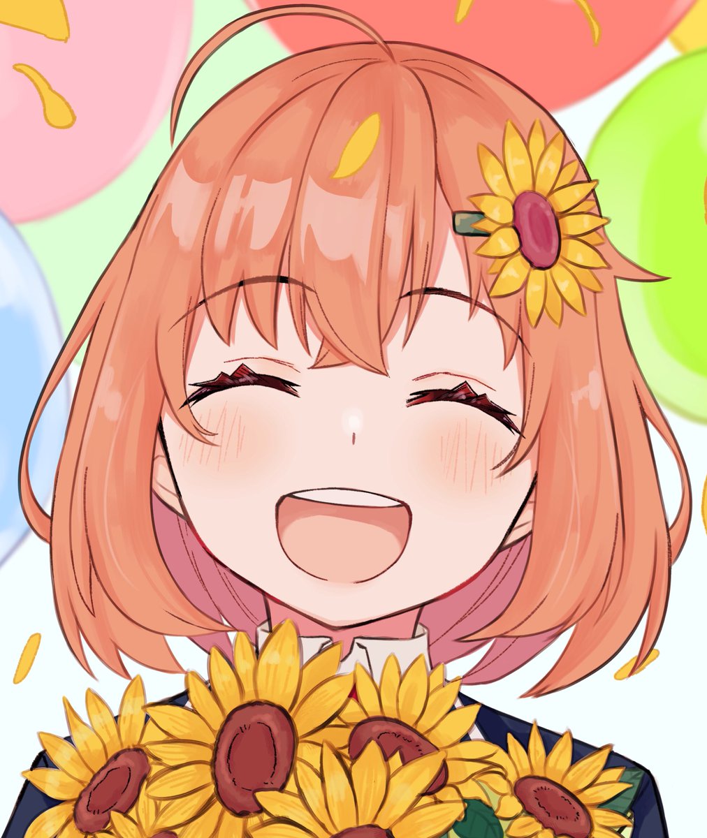 本間ひまわり 「遅れちゃったけど、ひまちゃんお誕生日おめでとう!?????
#ほんひま生誕祭 
」|夏乃いろは🌻🫧のイラスト